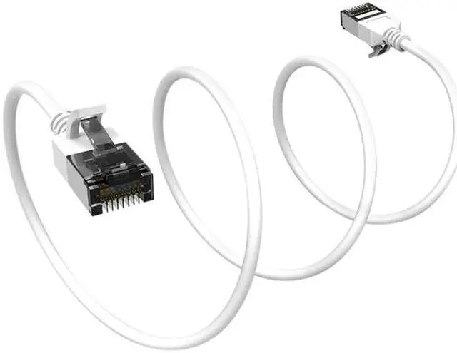 Alt view image 2 of 2 - Nippon Labs 60CAT8-5-30WT 5 ft. Cat 8 White U/FTP Slim Ethernet Network Cable 30AWG - Latest 40Gbps 2000Mhz RJ45 Patch Cord