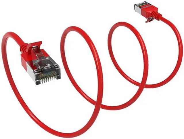Alt view image 2 of 2 - Nippon Labs 60CAT8-7-30RD 7 ft. Cat 8 Red U/FTP Slim Ethernet Network Cable 30AWG - Latest 40Gbps 2000Mhz RJ45 Patch Cord