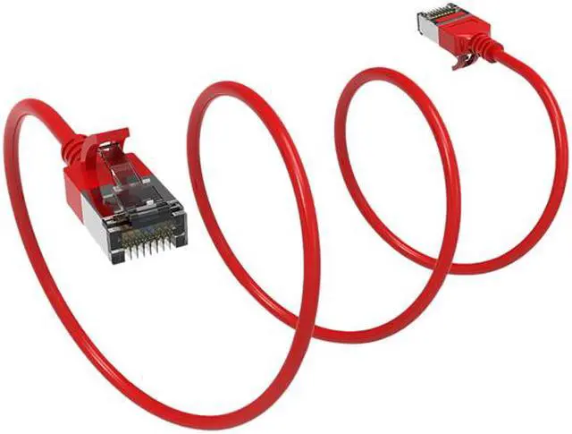 Alt view image 2 of 2 - Nippon Labs 60CAT8-2-30RD 2 ft. Cat 8 Red U/FTP Slim Ethernet Network Cable 30AWG - Latest 40Gbps 2000Mhz RJ45 Patch Cord