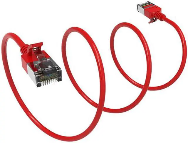 Alt view image 2 of 2 - Nippon Labs 60CAT8-1-30RD 1 ft. Cat 8 Red U/FTP Slim Ethernet Network Cable 30AWG - Latest 40Gbps 2000Mhz RJ45 Patch Cord