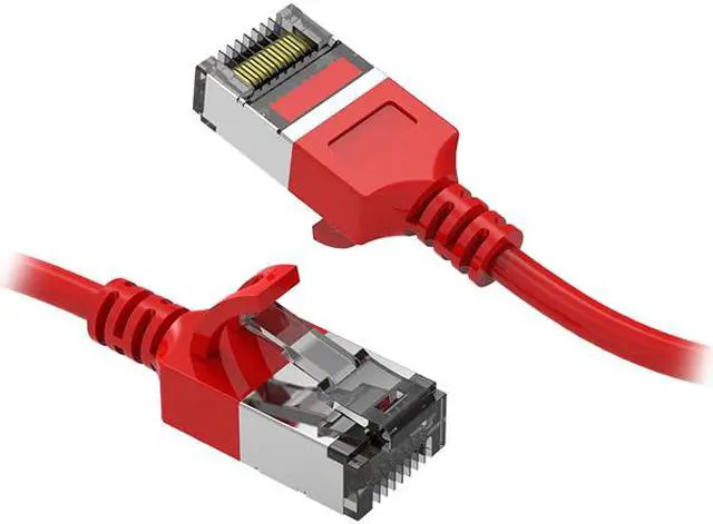 Main image of Nippon Labs 60CAT8-0.5-30RD 0.5 ft. Cat 8 Red U/FTP Slim Ethernet Network Cable 30AWG - Latest 40Gbps 2000Mhz RJ45 Patch Cord
