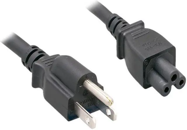 Main image of Nippon Labs 18 AWG 3 Prong US Notebook Power Cord NEMA 5-15P to C5, 6 ft. Black Power Cable