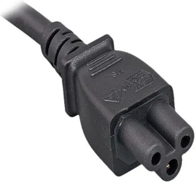 Alt view image 2 of 2 - Nippon Labs 18 AWG 3 Prong US Notebook Power Cord NEMA 5-15P to C5, 1 ft. Black Power Cable