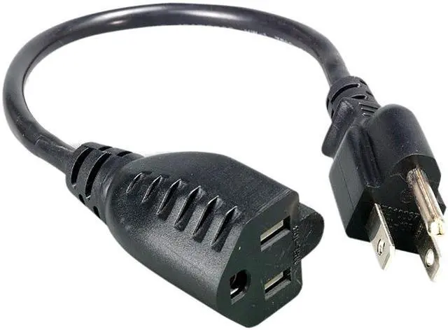 Main image of Nippon Labs 16 AWG Power Cord Extension, NEMA5-15P/5-15R, SJT 13A 125V, 10 ft. Black Power Cable
