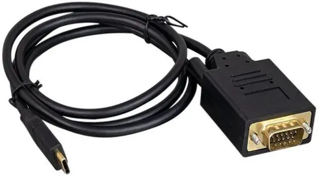 Alt view image 2 of 2 - Nippon Labs USB 3.1 Type C Male to VGA Male Cable, 3 ft. M-M, Black Adapter Cable