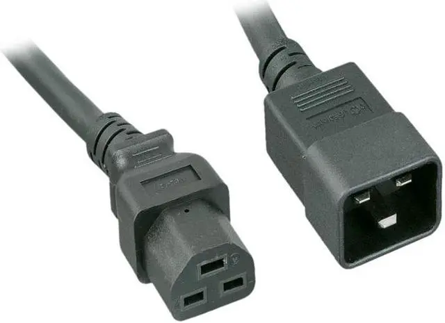 Main image of Nippon Labs 12 AWG C20 to C21 Universal Jumper Power Cord, SJT, 20A, 250V, 15 ft. IEC-60320-C20 to IEC-60320-C21 Black Power Cable