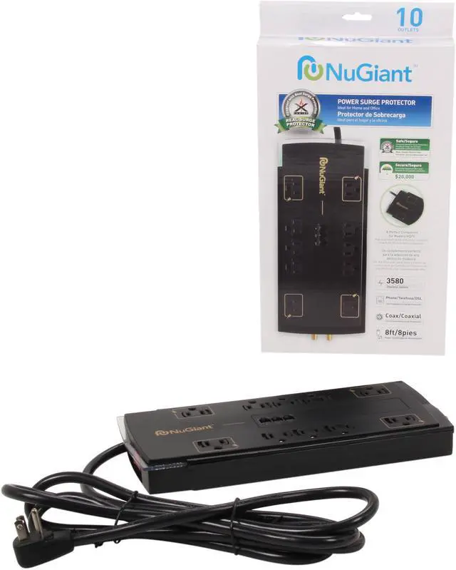 Alt view image 6 of 6 - NuGiant NSS05 Galaxy Power Surge Strip