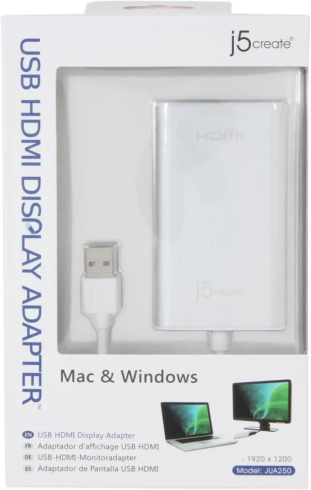 Alt view image 4 of 11 - j5create USB 2.0 to HDMI Display Adapter