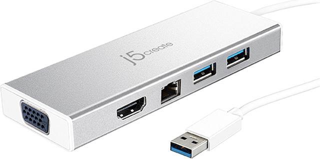 j5create USB 3.0 Mini Dock with Ethernet, VGA and HDMI Ports 