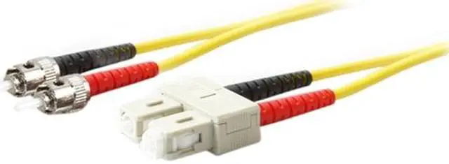 Main image of AddOn 5m Single-Mode Fiber (SMF) Duplex ST/SC OS1 Yellow Patch Cable