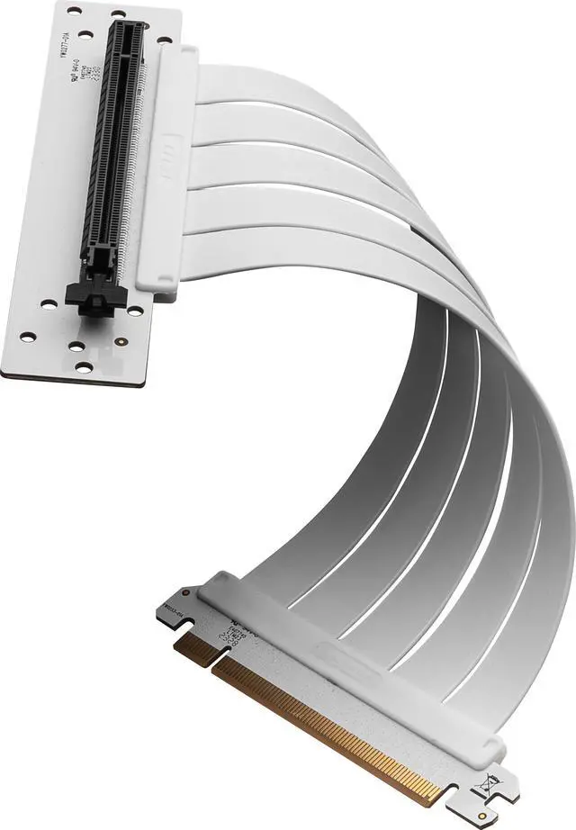 MSI PCI-E 4.0 X16 RISER CABLE 180mm-White 180mm Riser Cable - Newegg.com