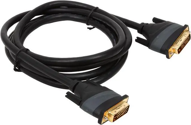 Alt view image 2 of 3 - GearIT GI-DVI-DVI-BK-6FT Black DVI to DVI Dual Link Male to Male Adapter Cable