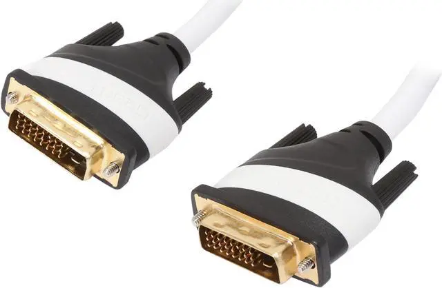 Main image of GearIT GI-DVI-DVI-WH-6FT White DVI to DVI Dual Link Male to Male Adapter Cable