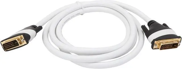 Alt view image 2 of 3 - GearIT GI-DVI-DVI-WH-6FT White DVI to DVI Dual Link Male to Male Adapter Cable