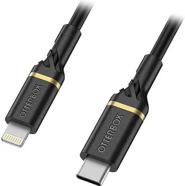 Main image of OtterBox 78-52647 Black Shimmer Lightning to USB-C Fast Charge Cable 6.56 ft. (2m)