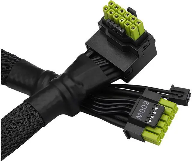 Alt view image 3 of 6 - ASRock 12V-2x6 600W L-Type 2.3 ft. PCI-E 5.1 Cable (CB-12V2X6L600W)
