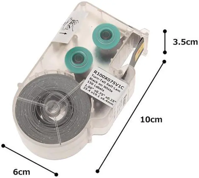 Alt view image 3 of 7 - Panduit R100X150V1C Self-Laminating Cable/Wire Label Cassette for LS8E/LS8EQ HandHeld Thermal Transfer Printer, White