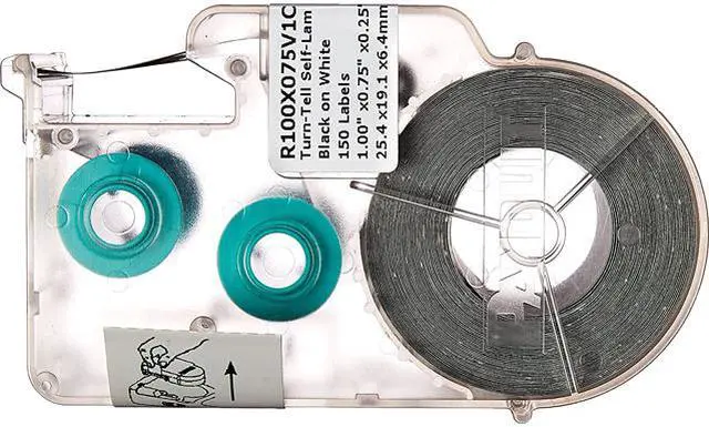 Main image of Panduit R100X150V1C Self-Laminating Cable/Wire Label Cassette for LS8E/LS8EQ HandHeld Thermal Transfer Printer, White