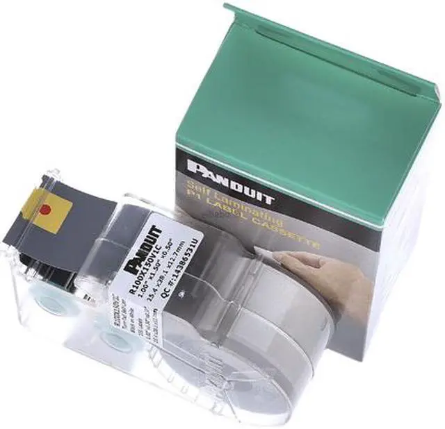 Alt view image 6 of 7 - Panduit R100X150V1C Self-Laminating Cable/Wire Label Cassette for LS8E/LS8EQ HandHeld Thermal Transfer Printer, White