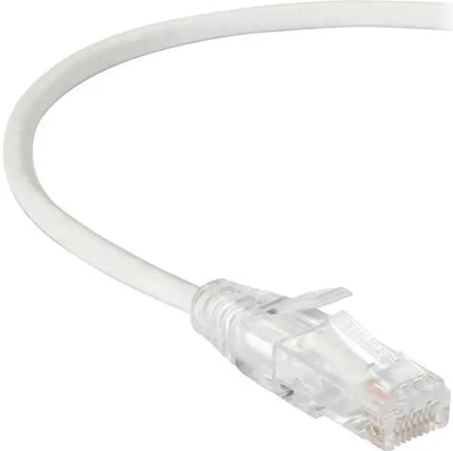 Main image of Black Box C6PC28-WH-02 2 ft. Cat 6 White Slim-Net Low-Profile 250-MHz Ethernet Patch Cable - Snagless, Unshielded (UTP)