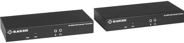 Main image of Black Box KVXLCHF-100 KVX Series KVM Extender over Fiber - 4K, Single-Head, HDMI, USB 2.0, Serial, Audio, Local Video