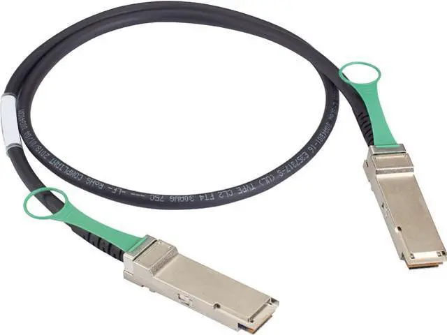 Main image of Black Box QSFP-H40G-CU3M-BB 9.84 ft. Black QSFP+ 40-Gbps Direct Attach Cable (DAC) - Cisco SFP-H10GB-CUxxM Compatible