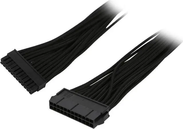 Main image of Phanteks PH-CB24P_BK 1.64 ft. (0.50m) 24 Pin M/B Premium Sleeved Extension cable