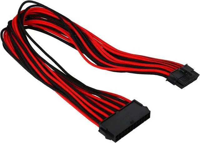 Alt view image 2 of 3 - Phanteks PH-CB24P_BR 1.64 ft. (0.50m) 24 Pin M/B Premium Sleeved Extension cable