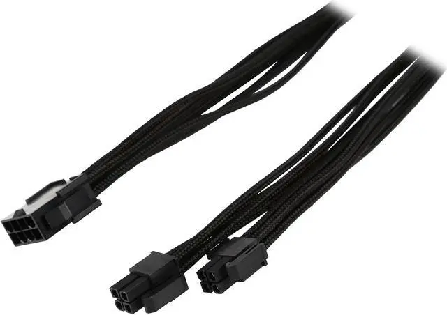 Main image of Phanteks PH-CB8P_BK 1.64 ft. (0.50m) 8 to 8 (4+4 )Pin M/B Premium Sleeved Extension cable