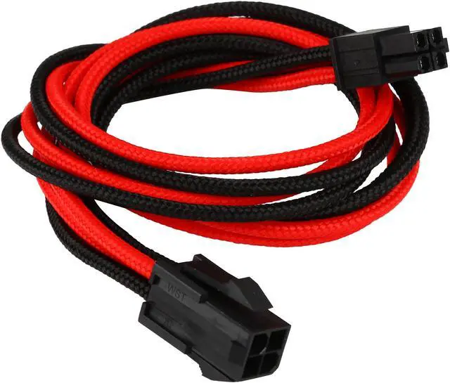 Alt view image 2 of 3 - Phanteks PH-CB4P_BR 1.64 ft. (0.50m) 4 Pin M/B Premium Sleeved Extension Cable