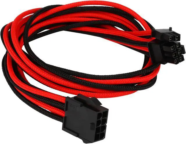 Alt view image 2 of 3 - Phanteks PH-CB8V_BR 1.64 ft. (0.50m) 8 to 8 (6+2) Pin VGA Premium Sleeved Extension cable