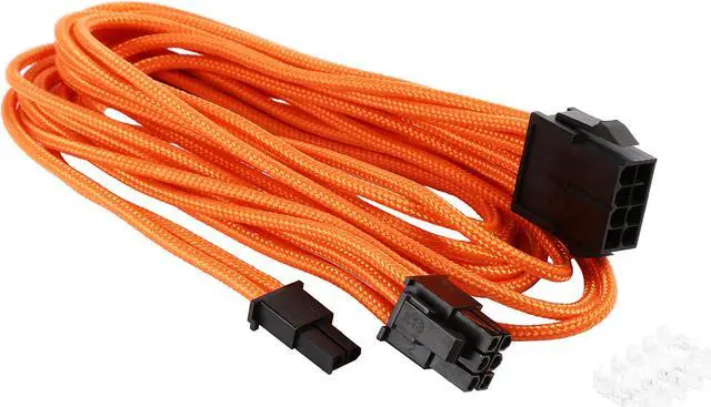 Alt view image 2 of 3 - Phanteks PH-CB8V_OR 1.64 ft. (0.50m) 8 to 8 (6+2) Pin VGA Extension cable 500mm Length, Orange
