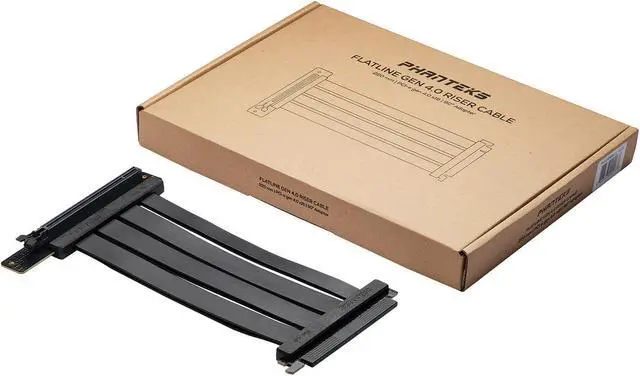 Alt view image 5 of 5 - Phanteks 220mm Flat Line PCI-E gen 4.0 x16 Rise Cable, 90° Adapter