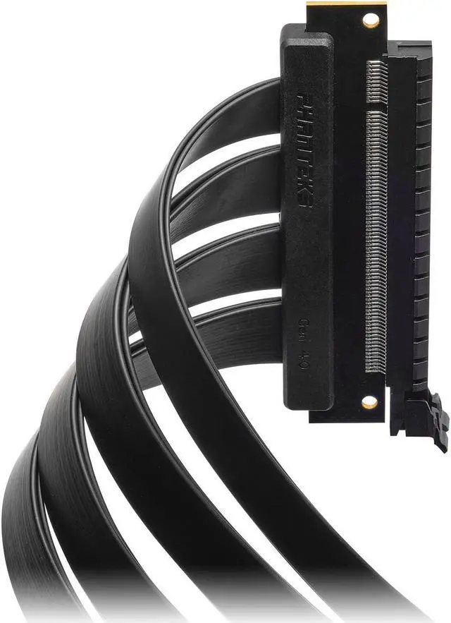 Alt view image 3 of 5 - Phanteks 220mm Flat Line PCI-E gen 4.0 x16 Rise Cable, 90° Adapter