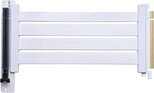 Main image of Phanteks PH-CBRS4.0_FL22_WT01 220mm Flat Line PCI-E gen4.0 x16 Rise Cable, 90o Adapter, White