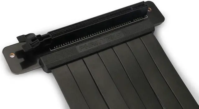 Alt view image 2 of 4 - Phanteks PH-CBRS4.0_FL60_BK01 Phanteks 600mm Flat Line PCI-E gen4.0 x16 Rise Cable, 90 Degree Adapter Black