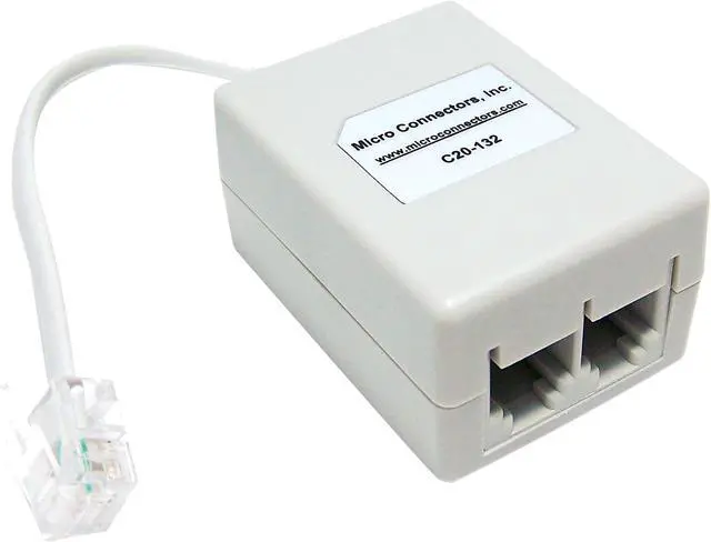 Main image of Micro Connectors 2 Port Dual DSL Line Filter (C20-132)