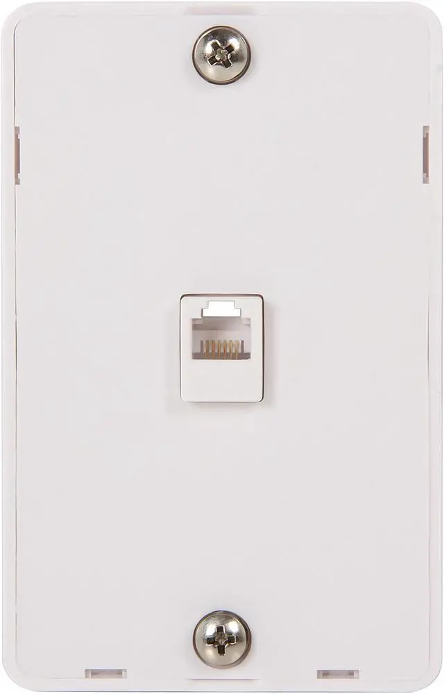 Main image of Nippon Labs WP-5166-WH Wall Plate with jack, RJ-12 1 Port, White Color - OEM