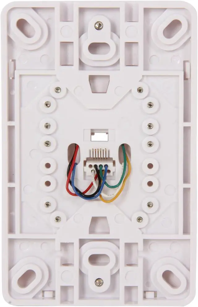Alt view image 2 of 4 - Nippon Labs WP-5166-WH Wall Plate with jack, RJ-12 1 Port, White Color - OEM