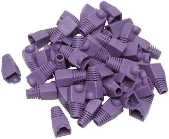 Alt view image 2 of 2 - BYTECC C6BOOT-P Purple Color Snagless Boots for RJ45, 50-Pack