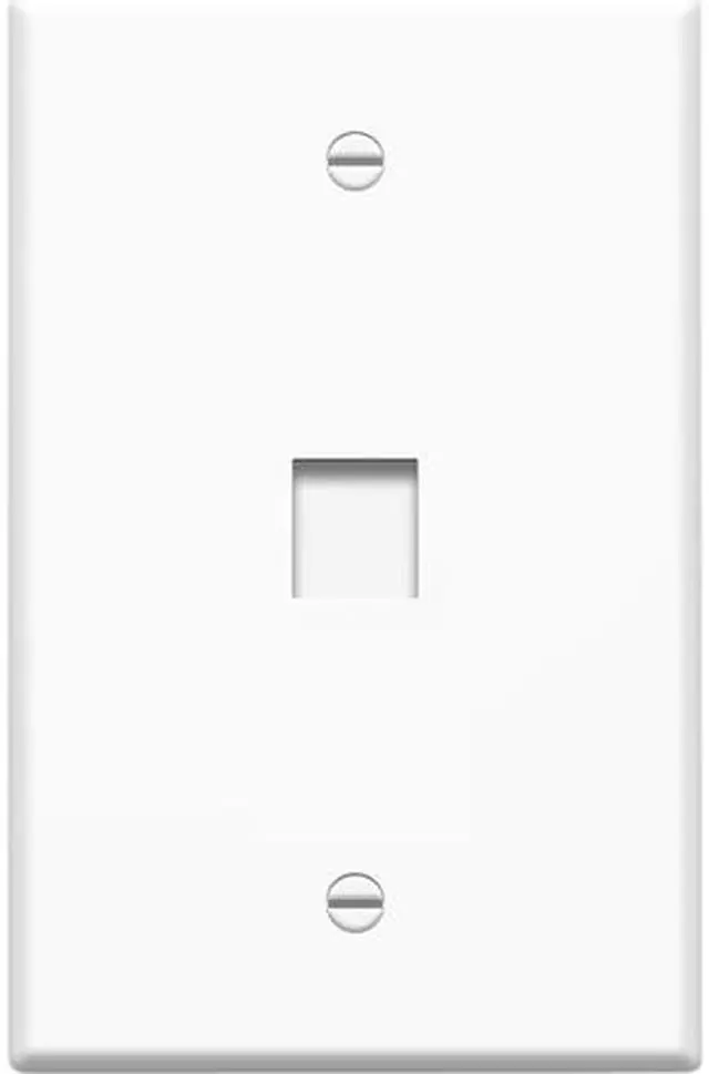 Main image of 4XEM 4XFP01KYWH 1 Outlet RJ45 Wall Plate/ Face Plate White