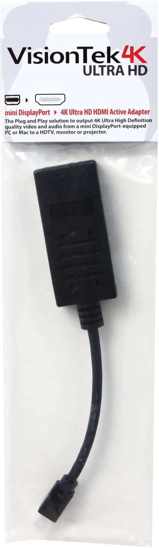 Alt view image 3 of 3 - VisionTek 900691 No Mini DisplayPort to HDMI (4K) Active Adapter (M/F)