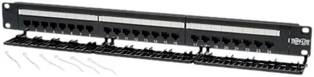 Alt view image 2 of 4 - Tripp Lite 24-Port 1U Rackmount Cat6 110 Patch Panel, 568B, RJ45 Ethernet (N252-024)