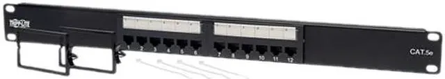 Alt view image 4 of 4 - TRIPP LITE 12-Port 1U Rackmount Cat5e 110 Patch Panel, 568B, RJ45 Ethernet