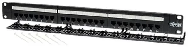 Alt view image 2 of 4 - Tripp Lite 24-Port 1U Rackmount Cat5e 110 Patch Panel, 568B, RJ45 Ethernet (N052-024)