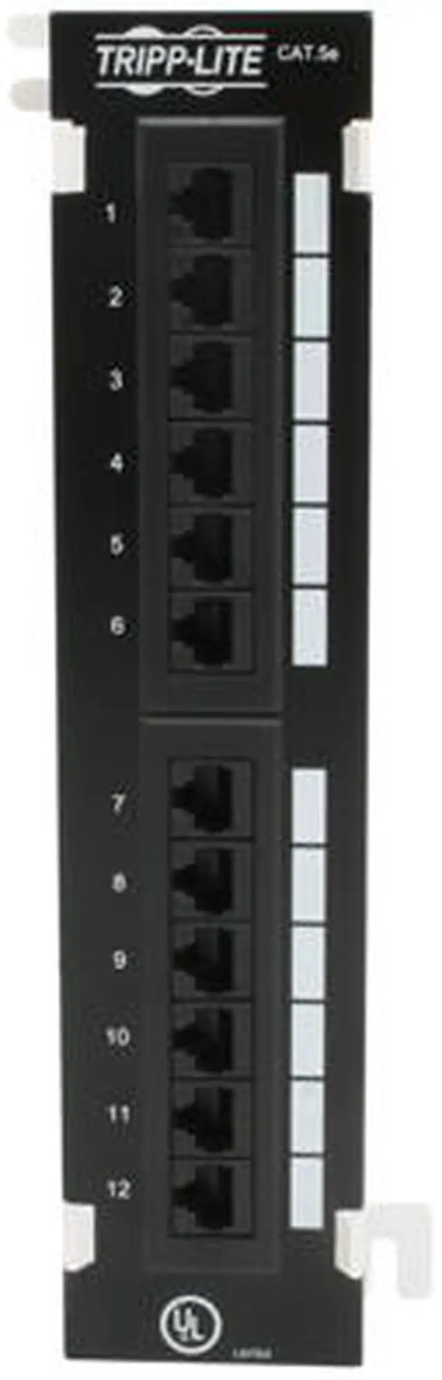 Alt view image 5 of 6 - TRIPP LITE N050-012 12-Port Cat5e Wall Mount Patch Panel 568B, RJ45 Ethernet