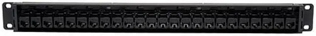 Alt view image 2 of 3 - TRIPP LITE 24-Port 1U Rackmount Cat5e Feedthrough Patch Panel, RJ45 Ethernet