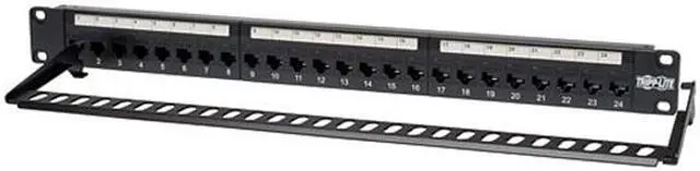 Alt view image 3 of 3 - TRIPP LITE 24-Port 1U Rackmount Cat5e Feedthrough Patch Panel, RJ45 Ethernet