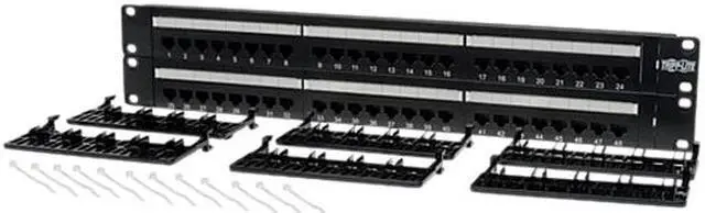 Alt view image 3 of 3 - Tripp Lite 48-Port 2U Rackmount Cat6 110 Patch Panel 568B, RJ45 Ethernet (N252-048)