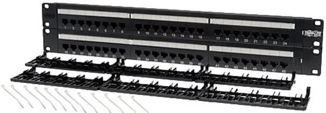 Alt view image 4 of 4 - TRIPP LITE 48-Port 2U Rackmount Cat5e 110 Patch Panel, 568B, RJ45 Ethernet